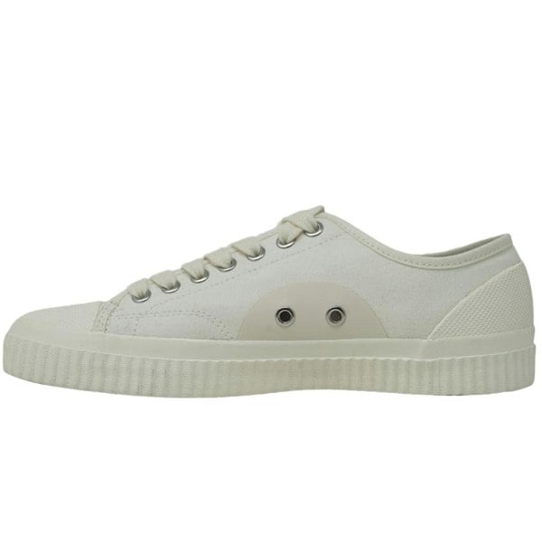 Fred Perry Hughes Low Canvas Light Ecru Trainers - White