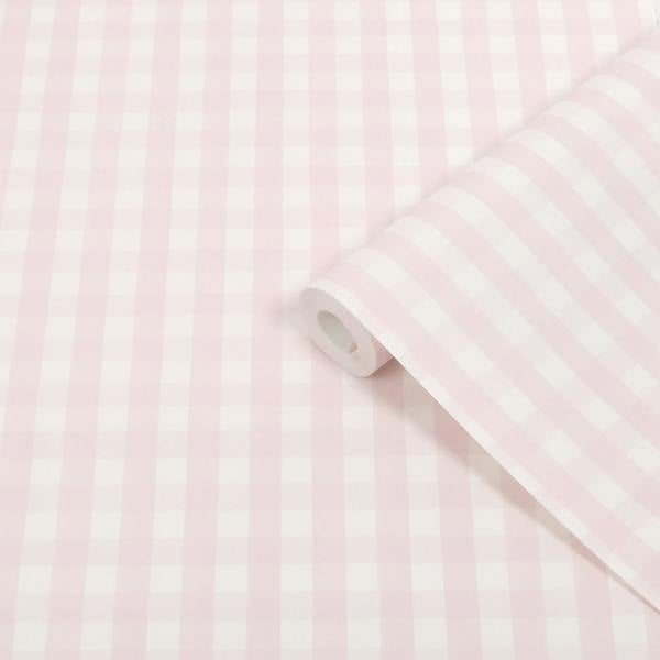 Superfresco Easy Hattie Gingham Pink Wallpaper