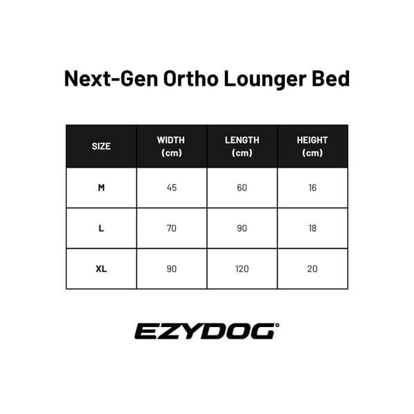 EzyDog Next Gen Orthopaedic Lounger Dog Bed