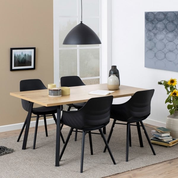 Furniture To Go Cenny Dining Table in Oak & Black
