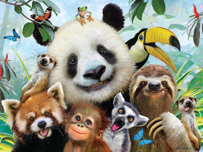 Prime 3D Puzzles Prime 3D Howard Robinson Zoo Selfie 63 Piece Puzzle