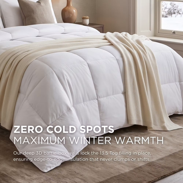 HOMESCAPES Super Microfibre 13.5 Tog Duvet for Autumn / Winter