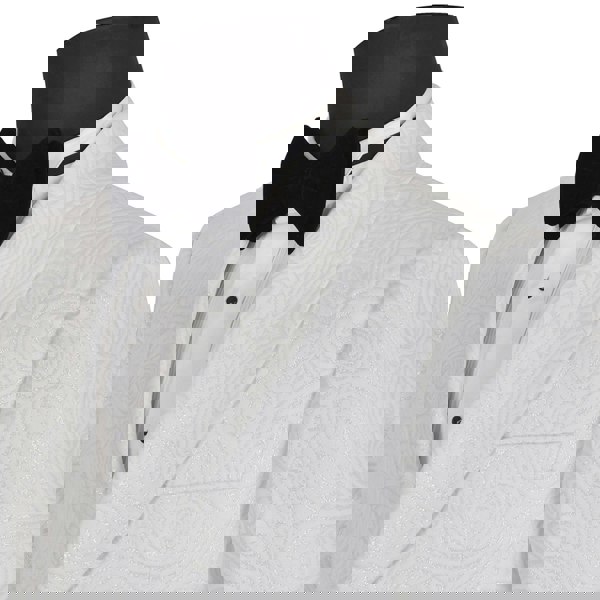 David WeJ Kensington Double Breasted Shawl Lapel Jacquard - Ivory