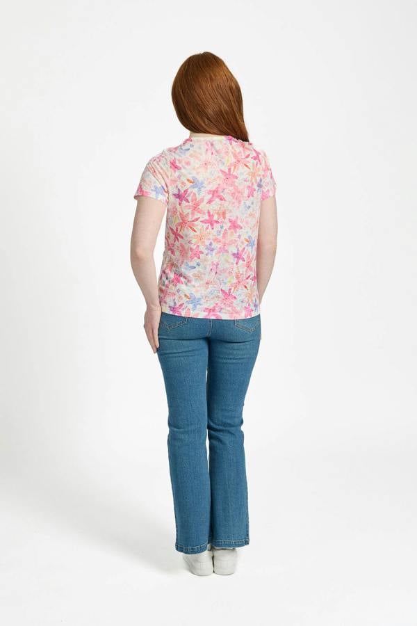 Mudflower Leaf Embellished Burnout Top