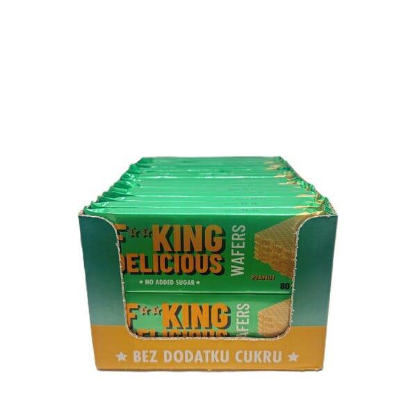 Allnutrition Fitking Delicious Wafers, Peanut - 32 x 80g