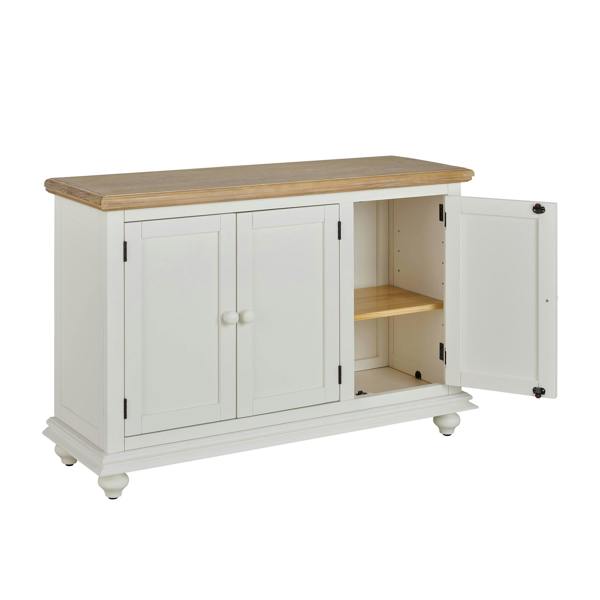 Statement Furniture Shire Sideboard with Oak Top, 3 Doors Wooden Storage Cupboard