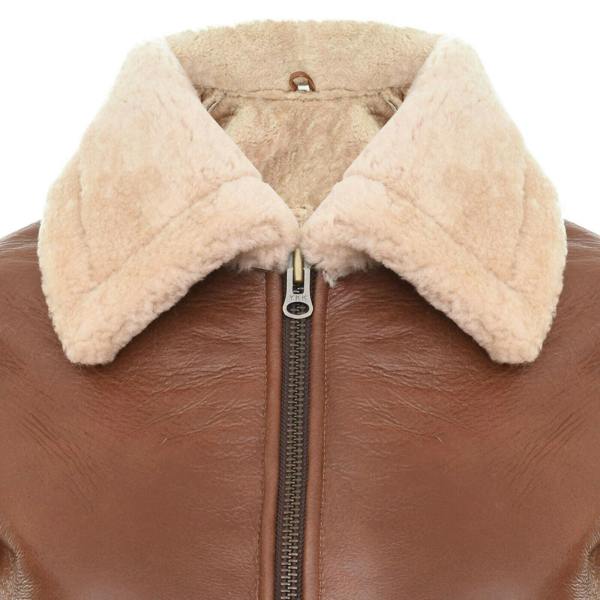 Infinity Leather Womens Tan B3 Sheepskin Flying Jacket-Kano