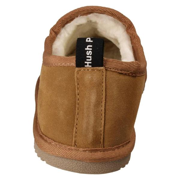 Hush Puppies Mens Hush Puppies Suede Leather Faux Fur Cosy Loungewear Slippers Charles