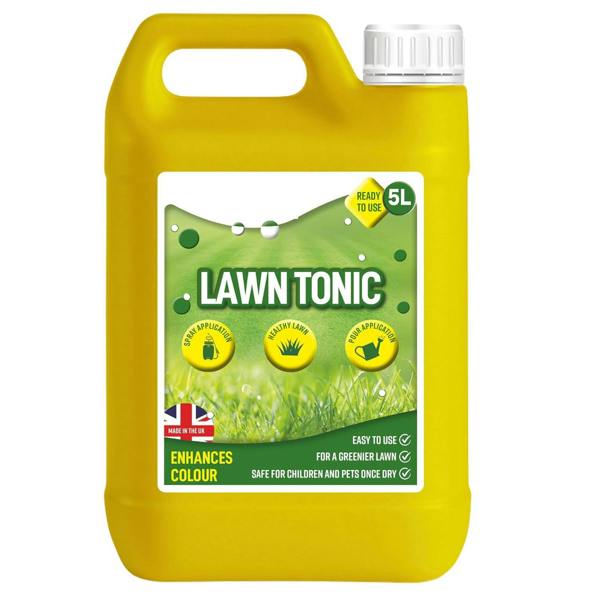 5L Lawn Tonic Ready To Use Greener Grass Feed Healthier Looking Garden Enhances Lawn Colour