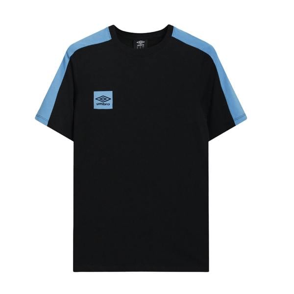 Umbro Mens Terrace T-Shirt - Black/Azure Blue - 