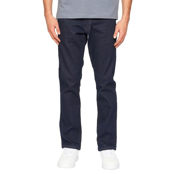 Crosshatch Mens Cadman Straight Jeans - Raw Wash