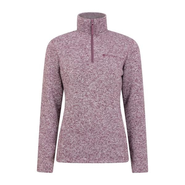Mountain Warehouse Womens/Ladies Idris Half Zip Fleece Top - Burgundy