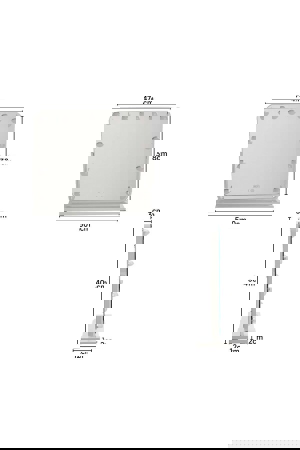 Living and Home Fashion Vanity Mirror with Lights, Bedroom Bathroom Dressing-Table Makeup Mirror