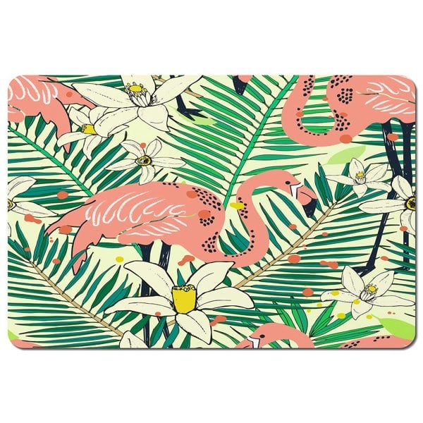 Benjamin Tate Design Abstract Flamingos with palm leaves (Placemat)