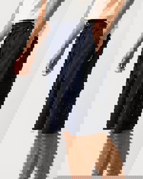 Moose Knuckles Hartsfield Mens Cargo Shorts - Navy 833 - CHO - Designer Mens Shorts