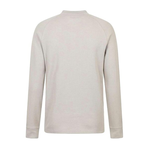 Mountain Warehouse Mens Selby Waffle Henley Long-Sleeved T-Shirt - Dark Beige
