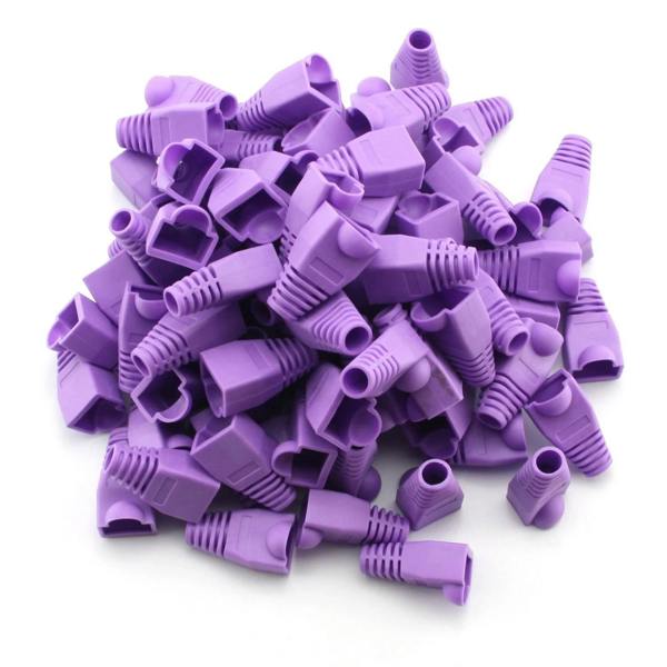 ATEK RJ45 CAT5e CAT6 Ethernet Connector Boots Purple