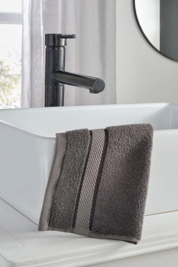 Bamboo Face Cloth in Smoke Grey - Washcloths