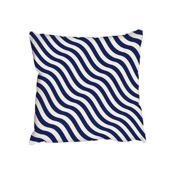 Benjamin Tate Design Nautical blue striped abstract (Outdoor Cushion)