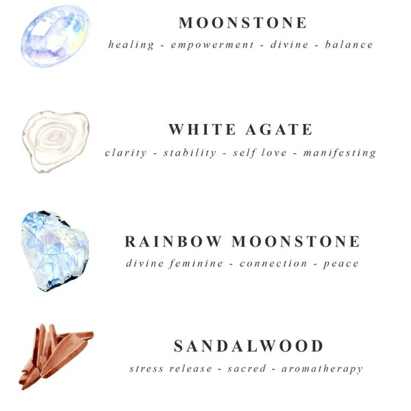 Kati Kaia Selene Mala Moonstone Jewellery Set