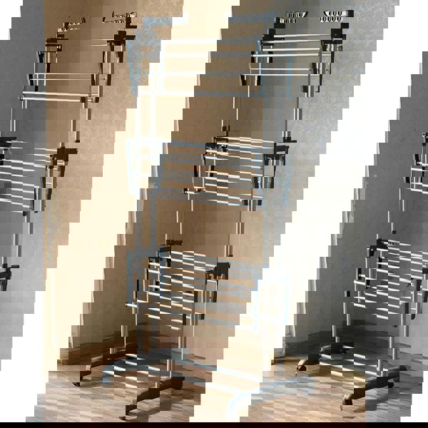 Gr8 Home Large Tower Clothes Airer 3 Tier Folding Drying Rack Towel Dryer Laundry Horse