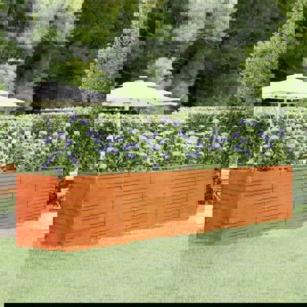 Berkfield Garden Raised Bed Rusty 400x80x77 cm Corten Steel