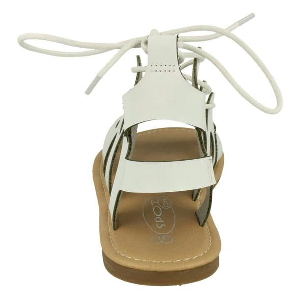 Spot On Ladies Spot On Lace Up Leg Flat Gladiator Sandals