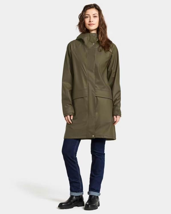 Didriksons Womens Elly Parka 6 - Fog Green 384 | CHO | Designer Womens Parkas