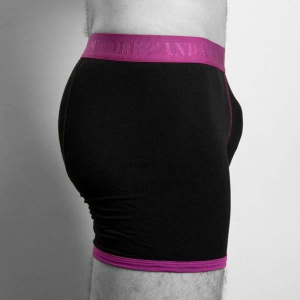 SWOLE PANDA Bamboo Boxers - Navy / Purple Band