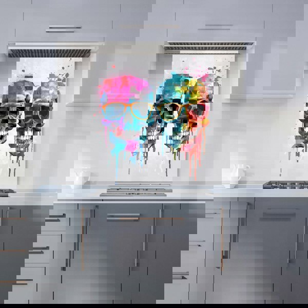 Warren Reed - Designer Splashart Happy Skeletons Kitchen Splashback