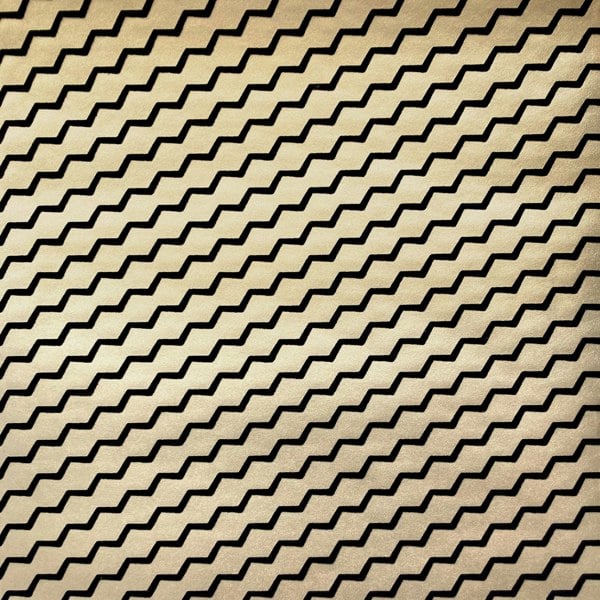 Erica Wakerly BUZZ Black and Gold Lustre Flock Wallpaper