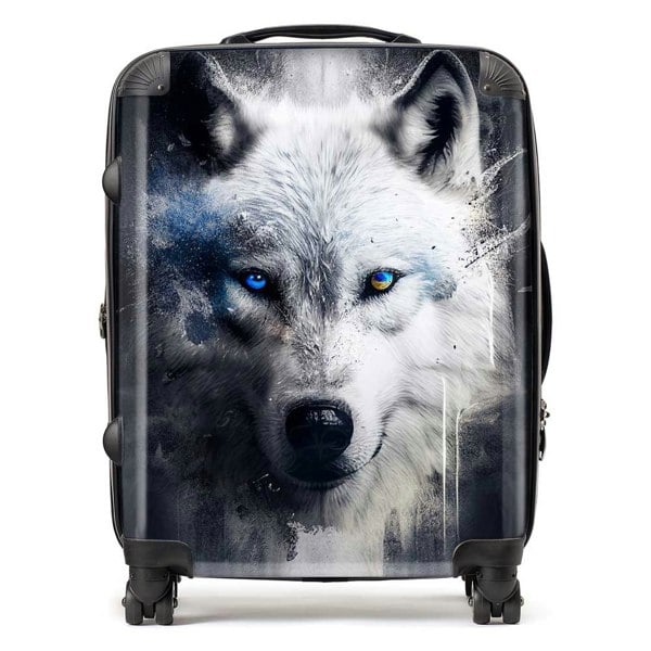 Warren Reed White Wolf Face Splashart Dark Background Suitcase