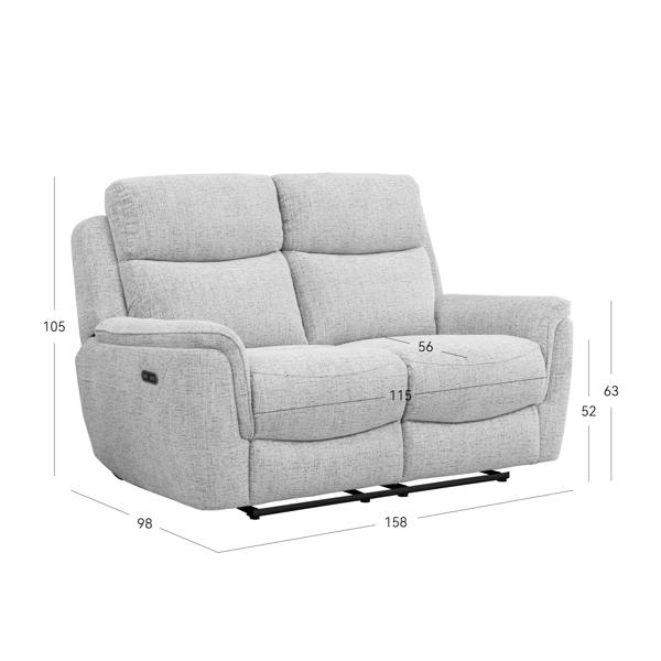 Hawbush Power Recliner 2 Seater Sofa - Beige