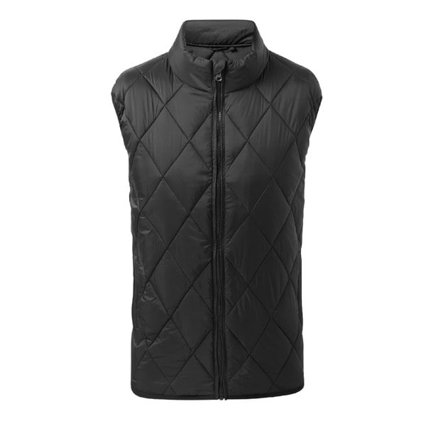 2786 Mens Diamond Pane Padded Gilet - Black