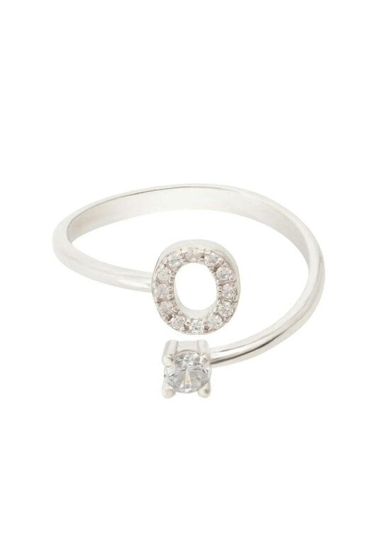 Latelita Initial Ring Silver O