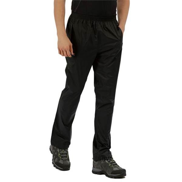 Regatta Great Outdoors Mens Classic Pack It Waterproof Overtrousers - Black