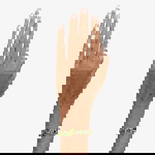 Swarovski Gema Gold Tone Mixed Cut Green Bracelet 5652822 M