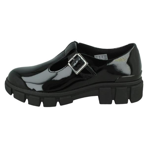 Clarks Girls Clarks Chunky Sole T-Bar School Shoes Evyn Bar K
