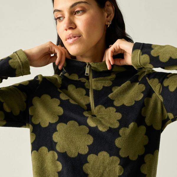 Regatta Womens/Ladies Orla Kiely Sun Daisy Half Zip Fleece - Olive - 