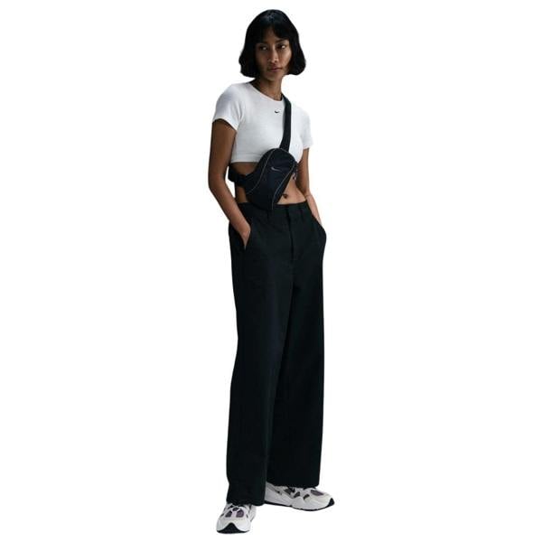 Nike Sportswear Collection Women's Mid-Rise Black Twill Trousers S