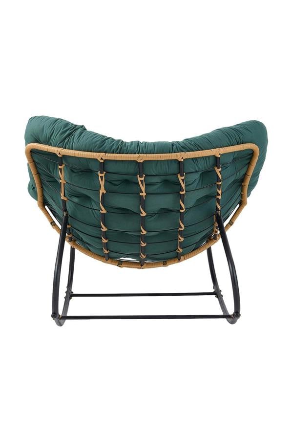 Living and Home Fleece Fabri Modern Rocking Chair with Cushion