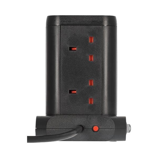 Brennenstuhl Tower Extension Lead 8-Way - 8 Sockets & 3 USB Charging Ports