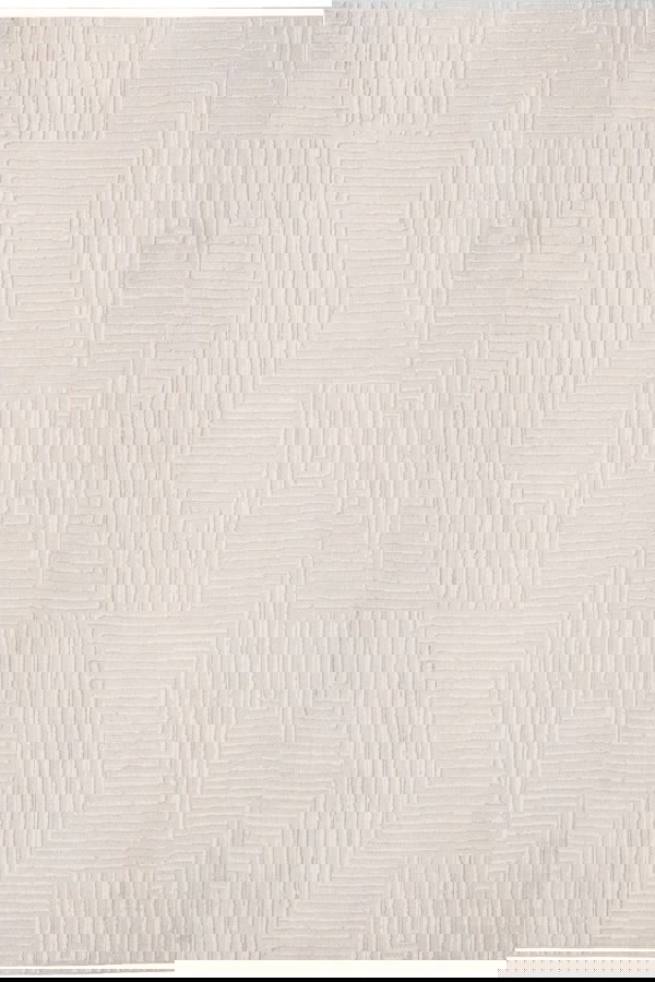 Abstract geometric rug in cream shades featuring modern design and textured lines for contemporary interiors.