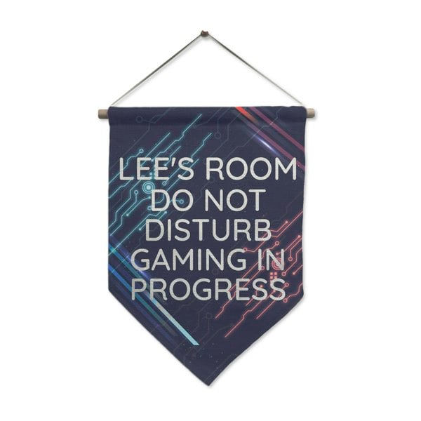 Personalised Memento Company Personalised Free Text Gaming Hanging Banner