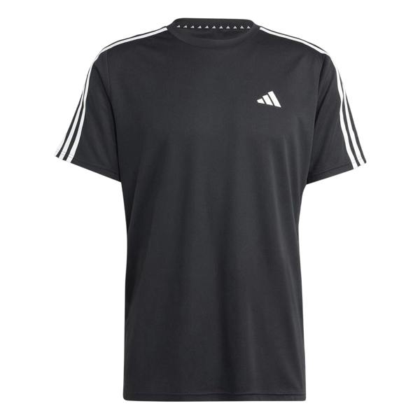 Adidas Mens Essentials 3 Stripes Training T-Shirt - Black/White - 