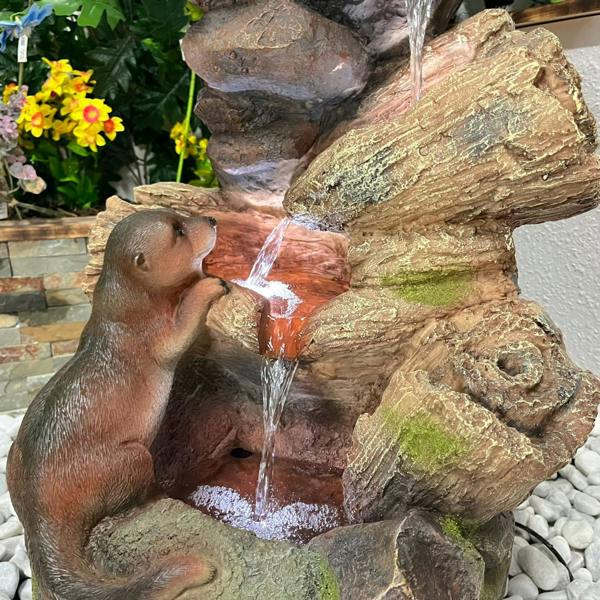 Tranquillity Water Features Curious Otters Animal Animal Fountain Water Feature