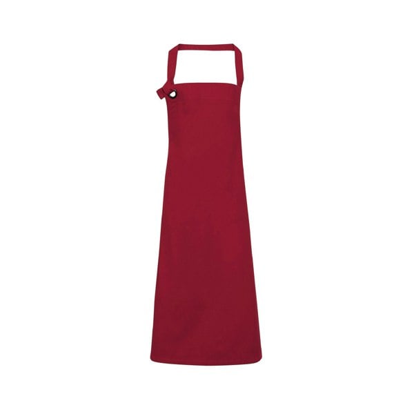 Premier Unisex Calibre Heavy Cotton Canvas Bib Apron (Pack of 2) - Burgundy
