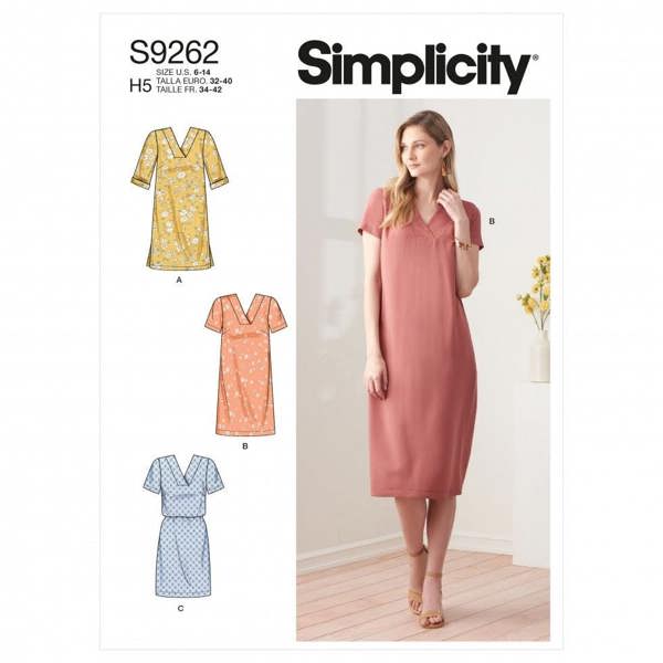 Simplicity Sewing Pattern 9262, Dresses for Women, H5 (6-8-10-12-14) - Intermediate