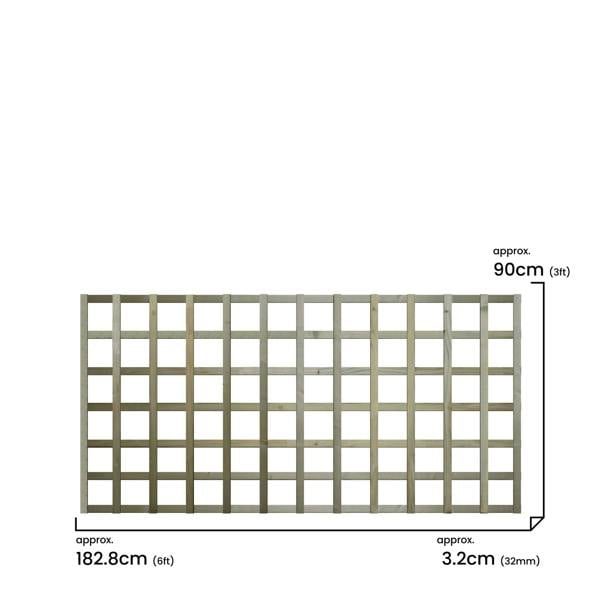 3 pack trellis flat top square [w.6ft x h.3ft] 1