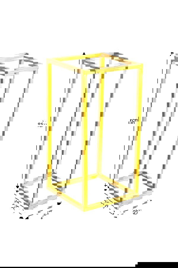 Living and Home 60CM Height Metal Rectangular Flower Stand Wedding Flower Rack